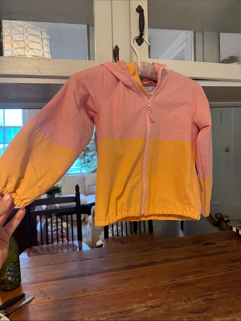 Crewcuts Pink and Yellow jacket